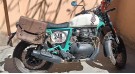 For Royal Enfield Bear 650 Canvas and Leather Pannier Bags Dust Color With Saddle Stays - SPAREZO
